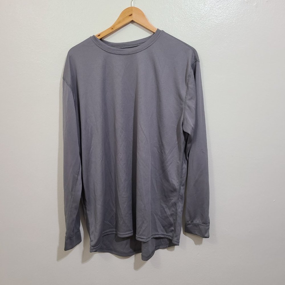 Fruit of The Loom Active Men's Gray Long Sleeve Shirt Size X-Large